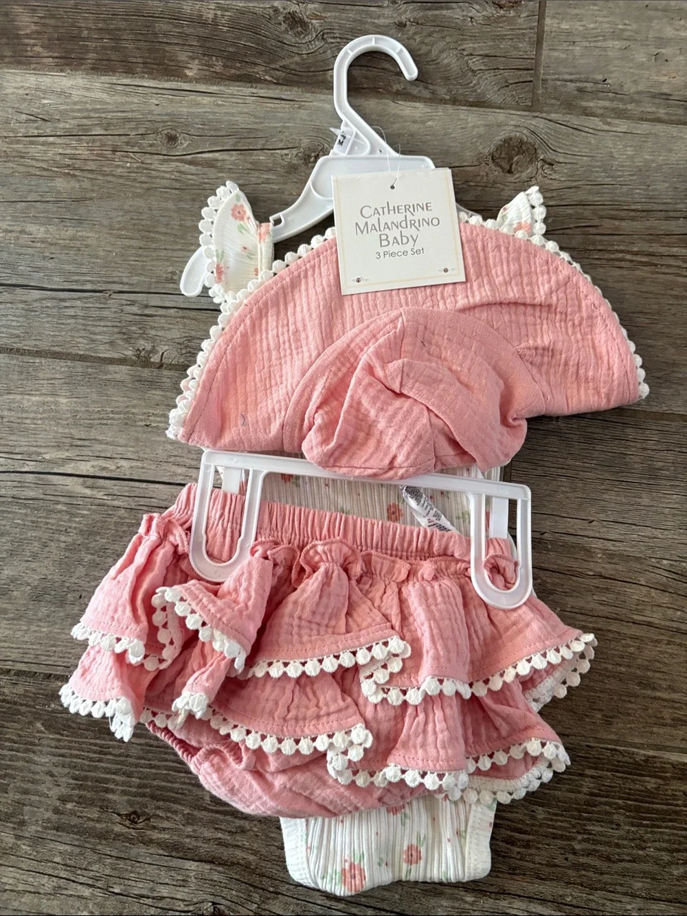 Catherine Malandrino baby three-piece set size 6-9 months